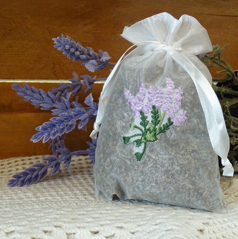 Lavender Embroidered Sachet